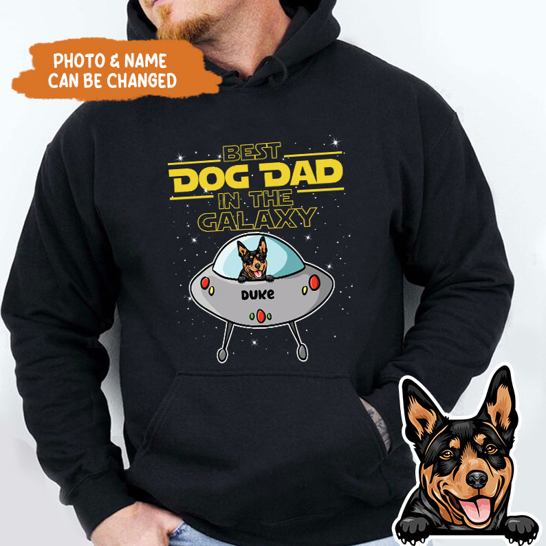 Petthouse | Customized Best Dog Dad In The Galaxy Shirt, Dog Father's Day Shirt, Dog Dad Gifts