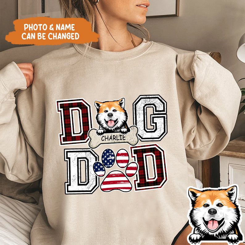 Petthouse | Dog Father's The King Dad - Personalized Custom Dog Father's Day Gift Unisex Shirt