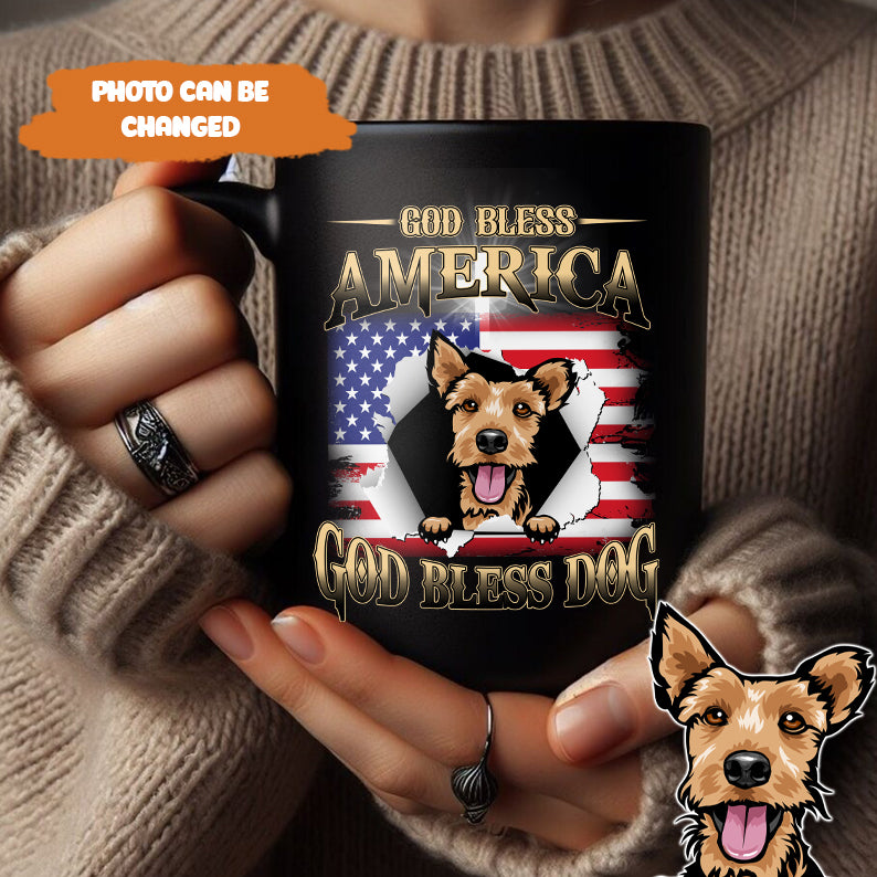 Petthouse | Custom Dog Jesus God Bless America Shirt, 4th Of July Dog Shirt, Gift For Dog For Dad