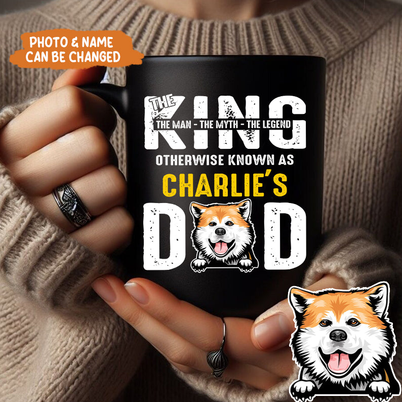 Petthouse | Dog Father's The King Dad - Personalized Custom Dog Father's Day Gift Unisex Shirt