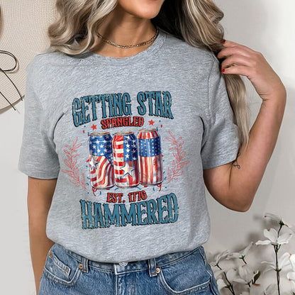 Petthouse | Getting Star Spangled Hammered Shirt, Independence Day Party In The Usa Shirt, 4th Of July