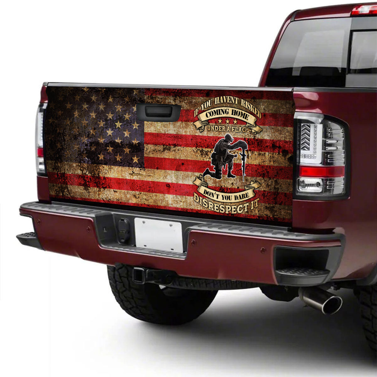 Petthouse | Veteran Army Tailgate Wrap American Soldier Army Military Truck Tailgate Decal Sticker Wrap