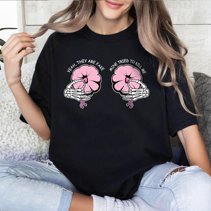 Petthouse | Breast Cancer Awareness Mastectomy Shirt Halloween Shirt Survivor Previvor Breast Cancer