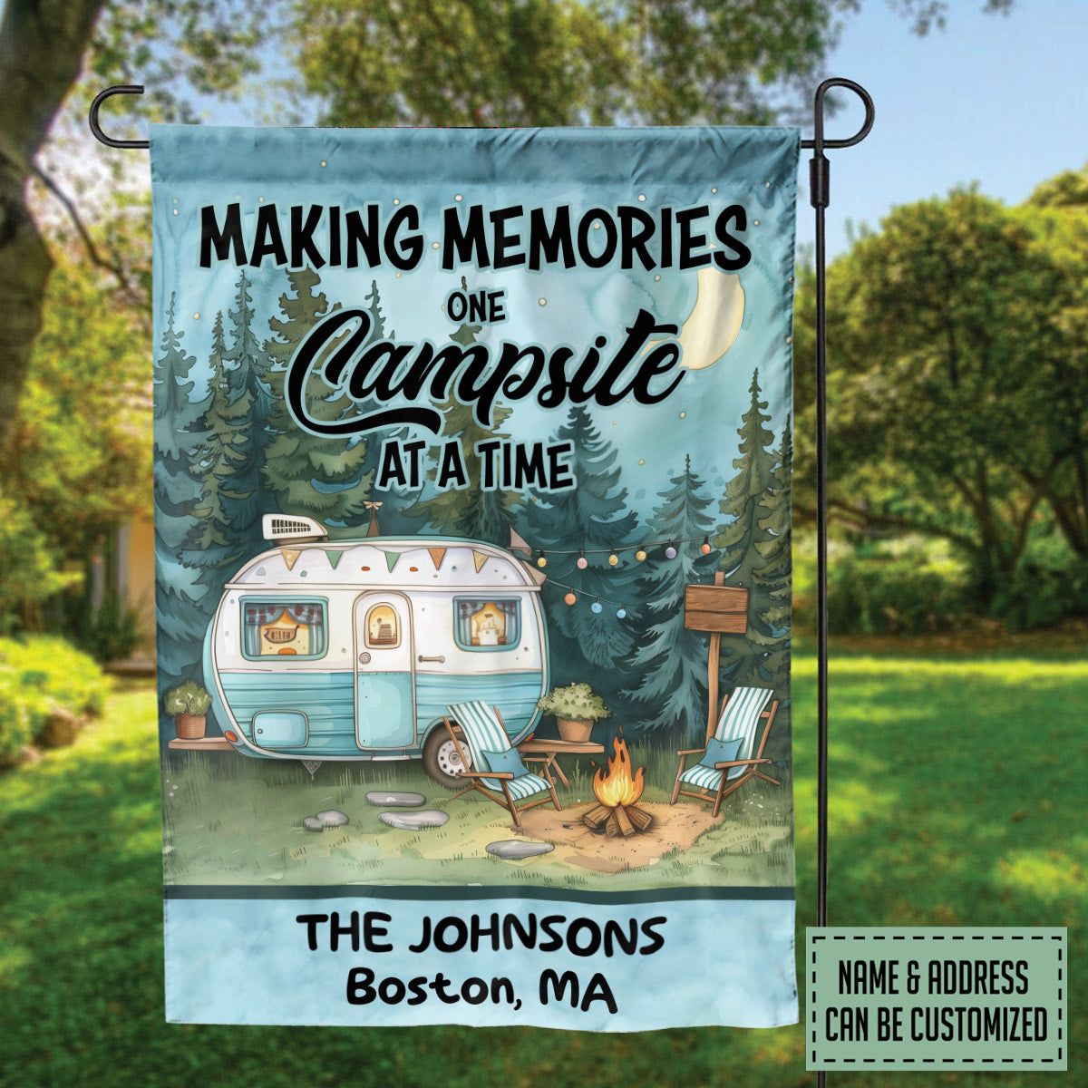 Petthouse | Personalized Camping Sign Flag, Camping Flag Campsite Flag, Making Memories Camp Flag, Camping Garden Flag