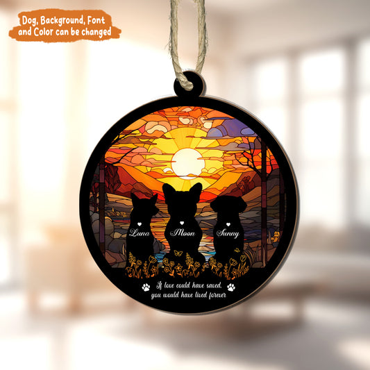 Petthouse | Personalized Loss Of Dogs Sympathy Gift, Pet Memorial Suncatcher, Dog Memorial Gift, Dog Loss