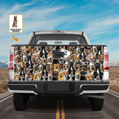 Petthouse | Tailgate Wrap For Trucks German Shepherd I’m Here Tailgate Wrap Dog Lover Gift