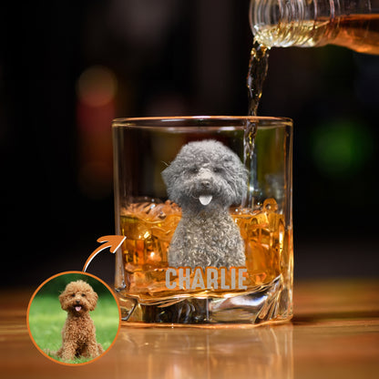 Petthouse | Personalized The Dogfather Whiskey Glass, Dog Photo Rock Glass Gift For Dog Lovers