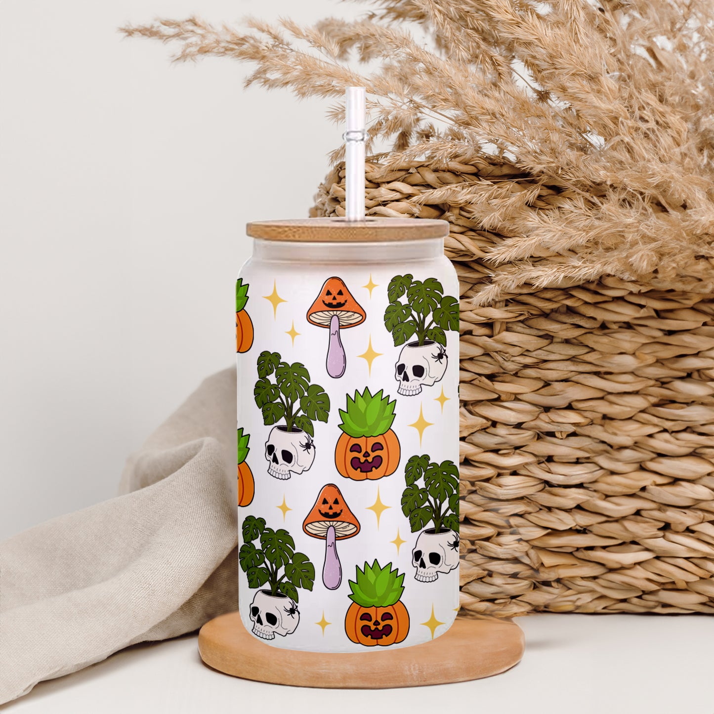 Petthouse | Ghost Plant Halloween Glass Can, Ghost Plant Glass Can, Ghost Plant Coffee, Viral Coffee