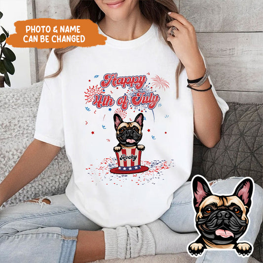 Petthouse | Custom Dog 4th Of July Shirt, Independence Day Tee, Dog Lover Shirt, Funny Dog Shirt