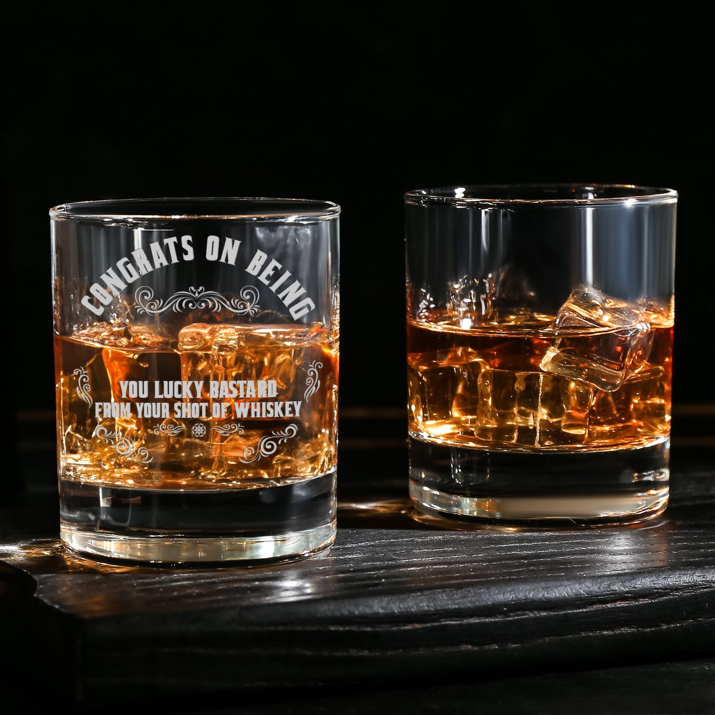 Petthouse | Custom Congrats On Being My Husband Whiskey Glass, Anniversary Gift For Husband Wife