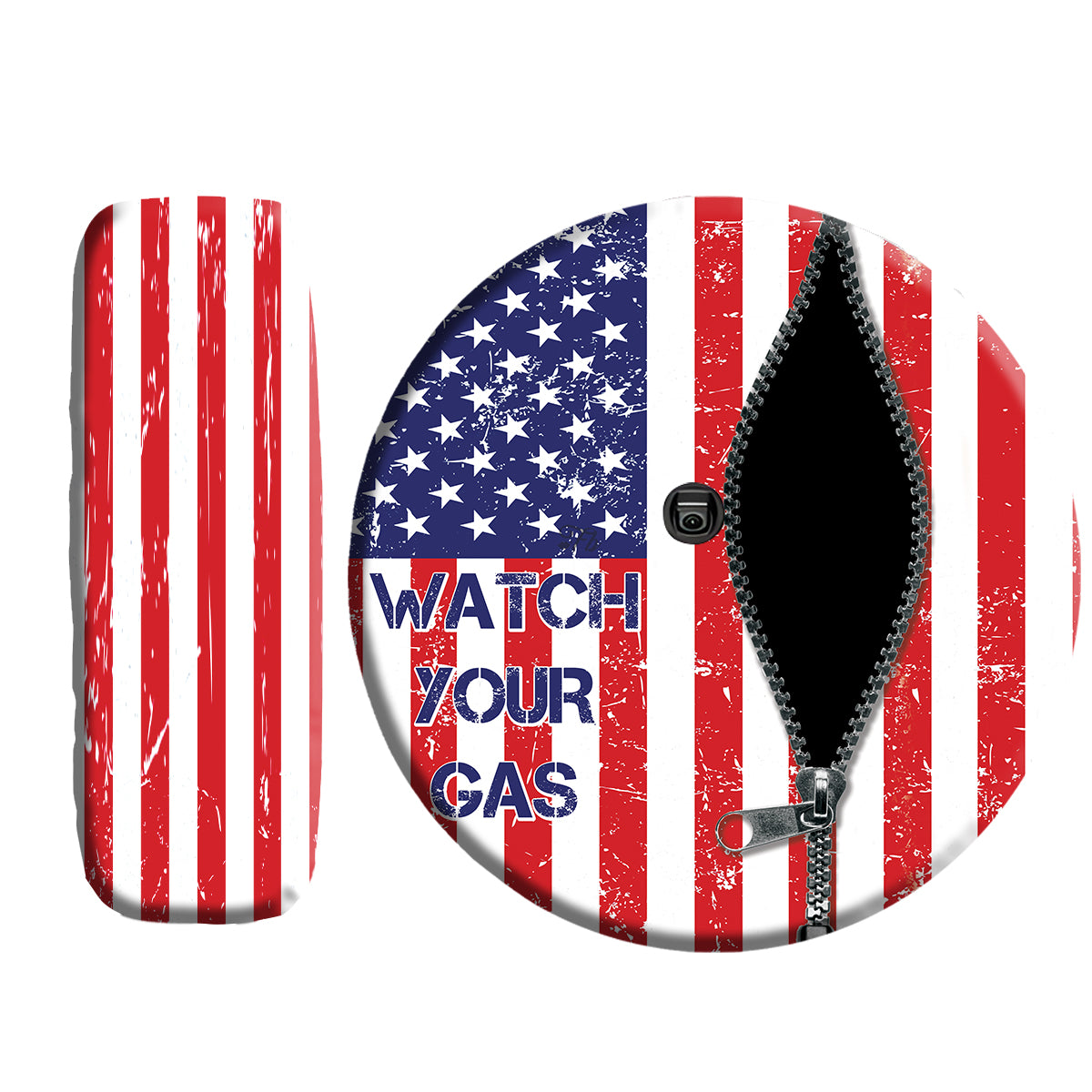 Petthouse | Personalzied Spare Tire Covers Boxer Watch Your Gas Tire Cover For Car American Flag Patriot