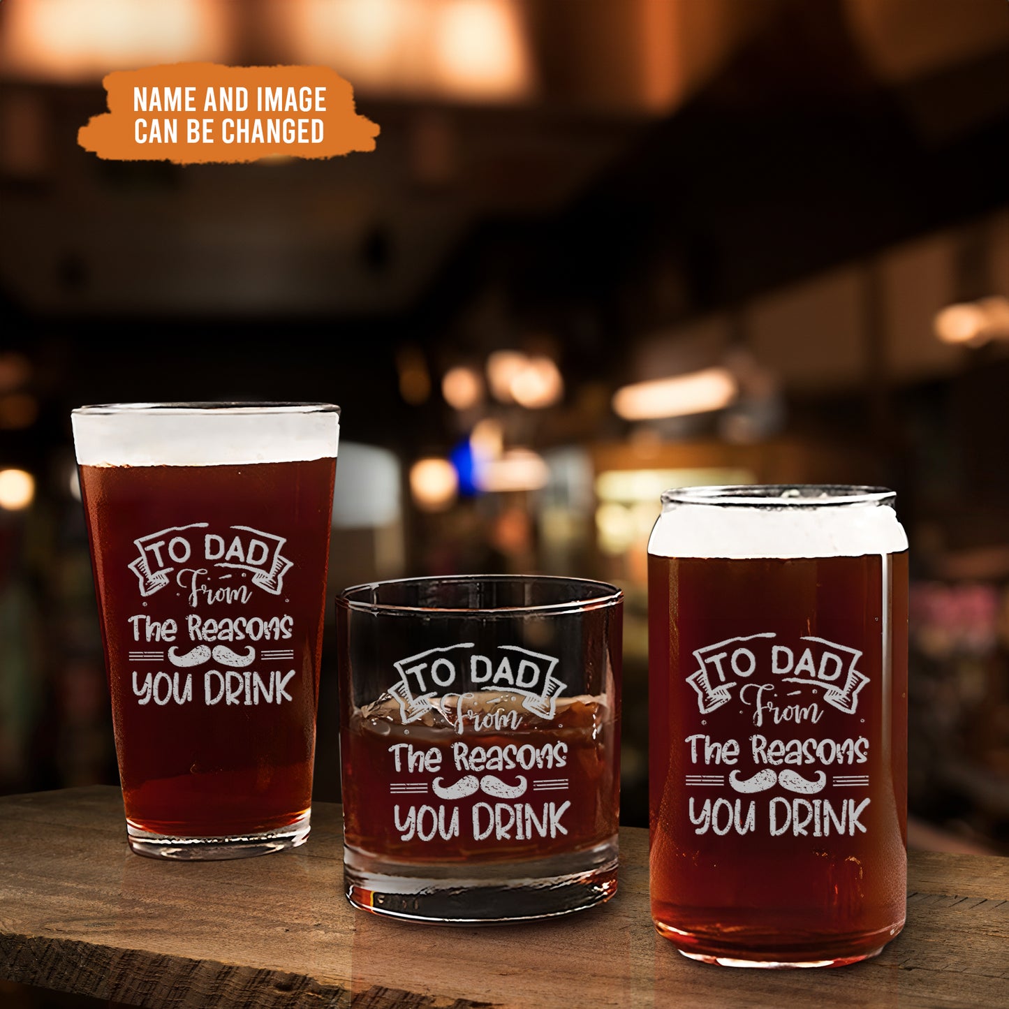 Petthouse | Personalized To Dad From The Reasons You Drink Dog Dad Whiskey Glass, Present For Dad