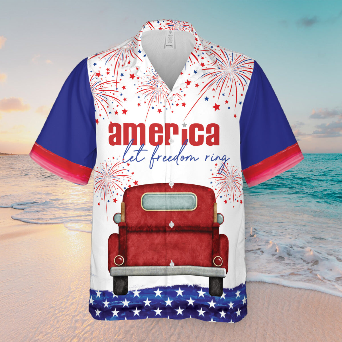 Petthouse | Custom Dog Happy 4th Of July Together Hawaiian Shirt, Gift For Dog Dad Pet Lovers