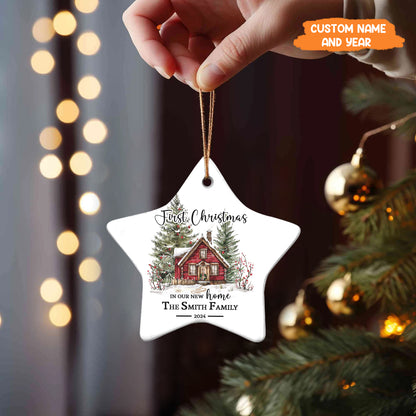 Petthouse | First Christmas In Our New Home Ceramic Ornament, Christmas Ornament, First House Ornament