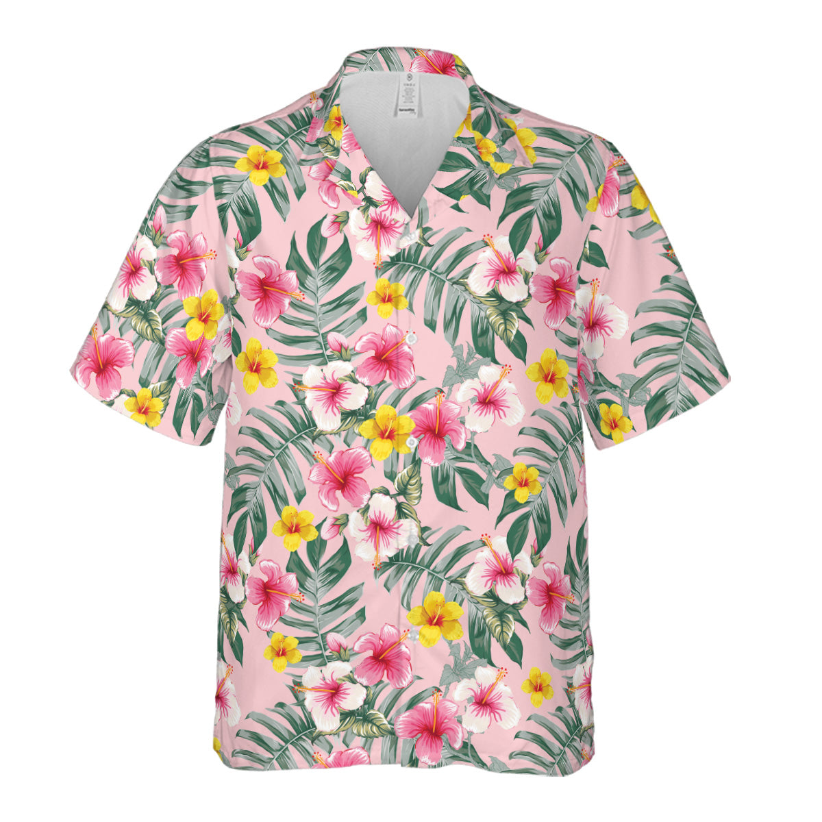 Petthouse |  Personalize Face Tropical Flower Summer Hawaiian Shirt, Family Beach Party