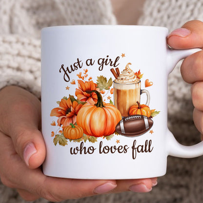 Petthouse | Just A Girl Who Loves Fall Shirt, Fall Sublimation Shirt, Pumpkin Spice, Autumn Trendy