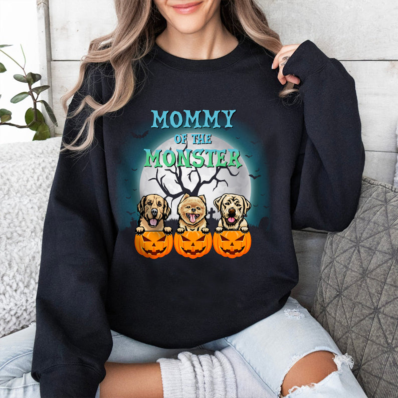 Petthouse | Personalized Dog Mom Monsters Halloween T Shirt, Dog Mommy Of The Monsters Dog Monster