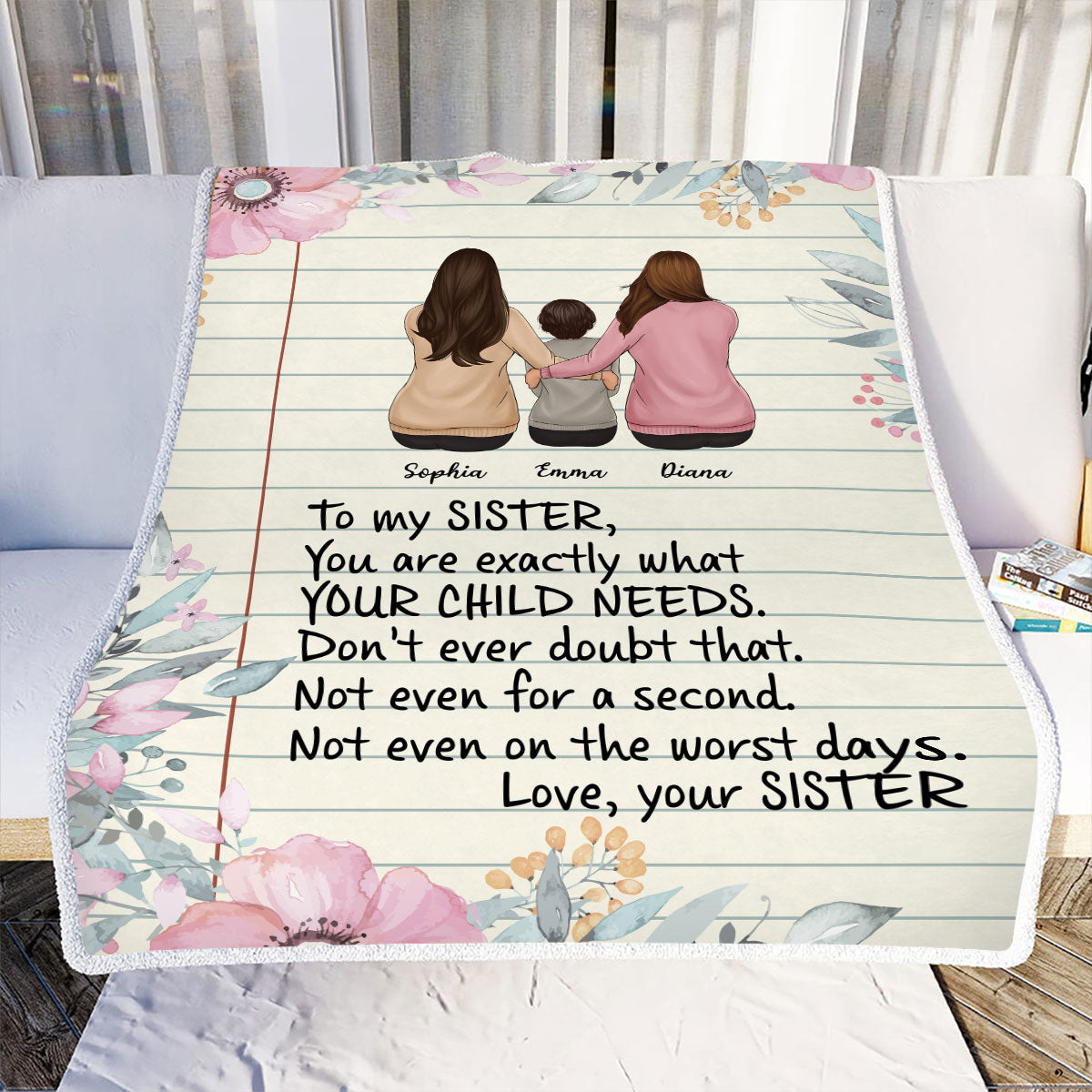 Petthouse | Personalized To My Little Sister Fleece Blanket, Don't Ever Doubt Sherpa Blanket For Soulmate