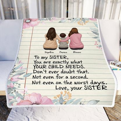 Petthouse | Personalized To My Little Sister Fleece Blanket, Don't Ever Doubt Sherpa Blanket For Soulmate