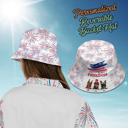 Petthouse | Personalized Dog 4th Of July Hawaiian Shirt, I'm Here For The Snacks & Freedom