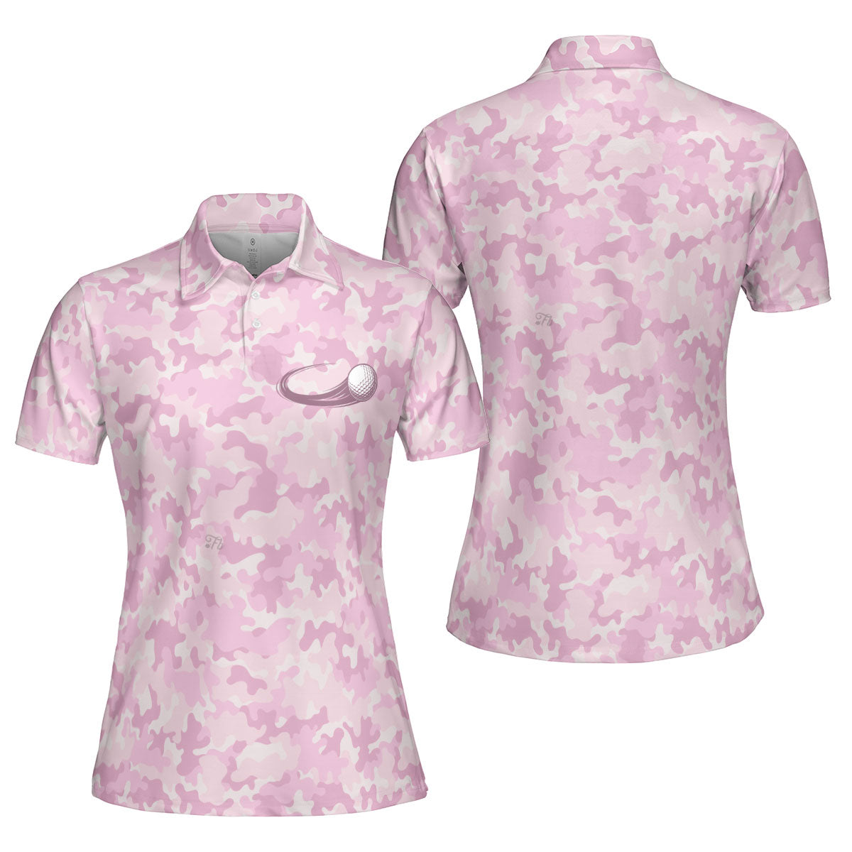 Petthouse | Customized Pink Camouflage Pattern Women's Polo Shirts Golfing Team Gift Golfer Sports