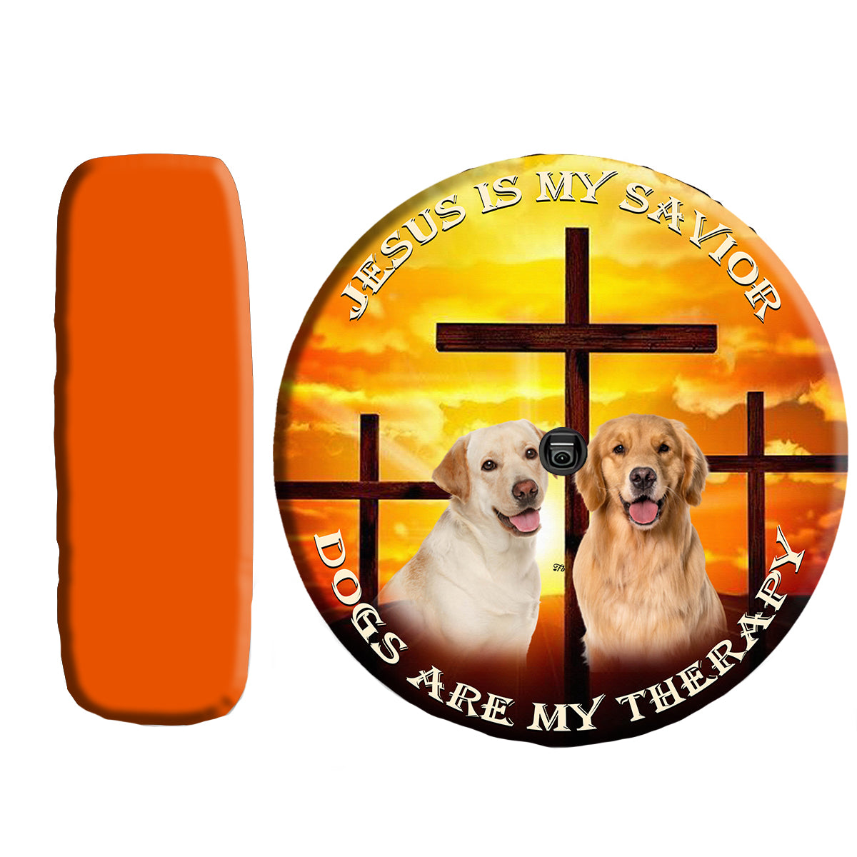 Petthouse | Labrador Retriver Spare Tire Cover Jesus Cross Christian Religious Verse With Backup Camera Hole