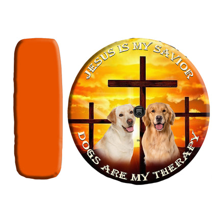 Petthouse | Labrador Retriver Spare Tire Cover Jesus Cross Christian Religious Verse With Backup Camera Hole