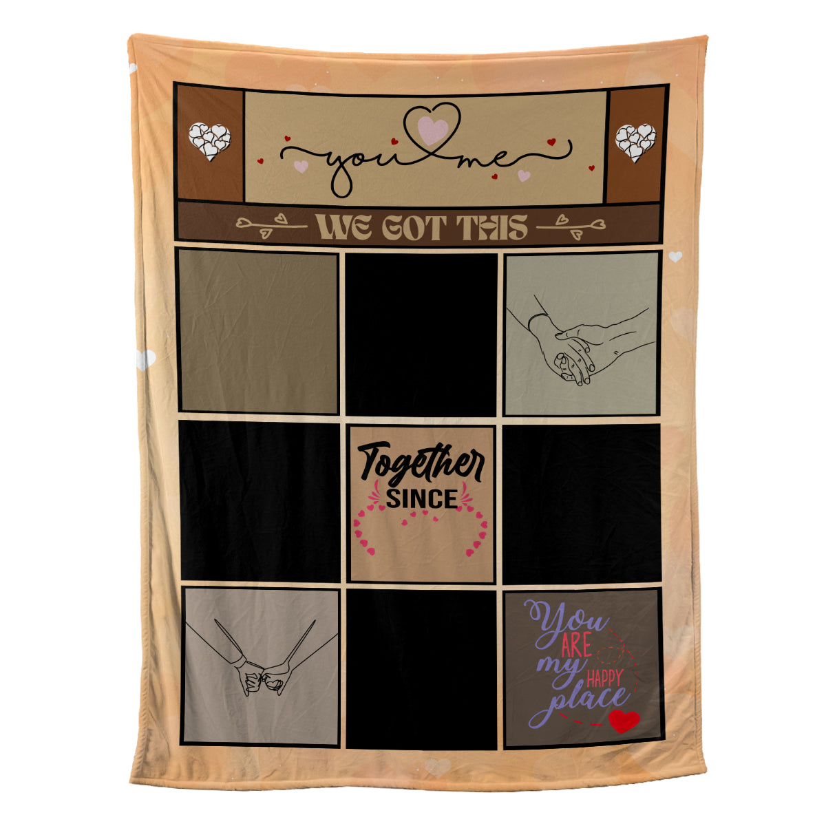 Petthouse | Personalized Together Since Throw Blanket, You And Me Fleece Blanket, Funny Anniversary Travel