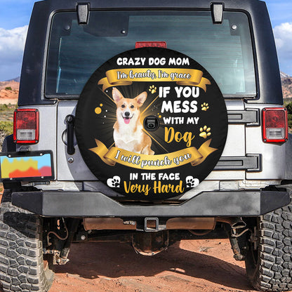 Petthouse | Corgi Cute Wheel Tire Covers Crazy Dog Mom Spare Wheel Cover Car Accessory Mothers Day