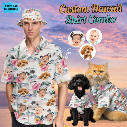 Petthouse | Personalized Hawaiian Shirt With Face, Summer Family Shirt, Summer Party Gift