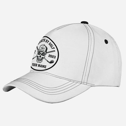 Petthouse | Personalized Golf Caps Custom Golfer Name Hat Skull Cap Polyester Logo Skull Golf Hats For Men Women Mid-profile Golf Sport Cap 2023