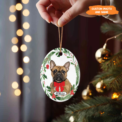 Petthouse | Personalized Dog Ornament, Dog Ornament, Pet Portrait Ornament, Christmas Ornament Hanging