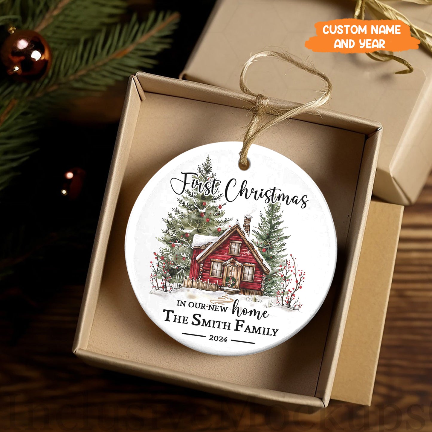 Petthouse | First Christmas In Our New Home Ceramic Ornament, Christmas Ornament, First House Ornament