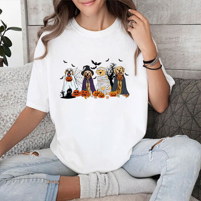 Petthouse | Golden Retriever Ghost Dogs Shirt, Halloween Ghost Dog, Dog Ghost Spooky Vibes