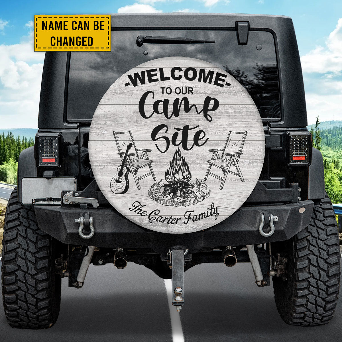 Petthouse | Personalized Spare Tire Cover Camping Family Tire Protector Welcome To Our Campsite Family