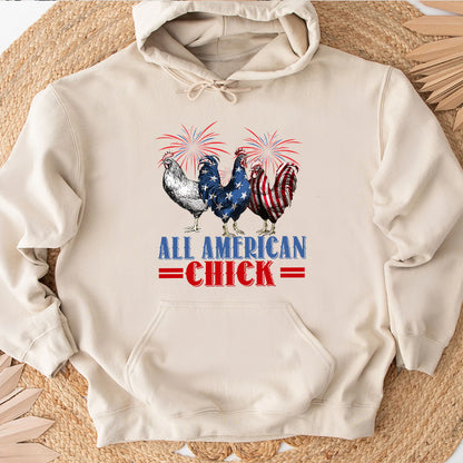 Petthouse | Patriotic Usa Chicken Shirt, Retro Chicken American 4th Of July Tshirt, Independence Day