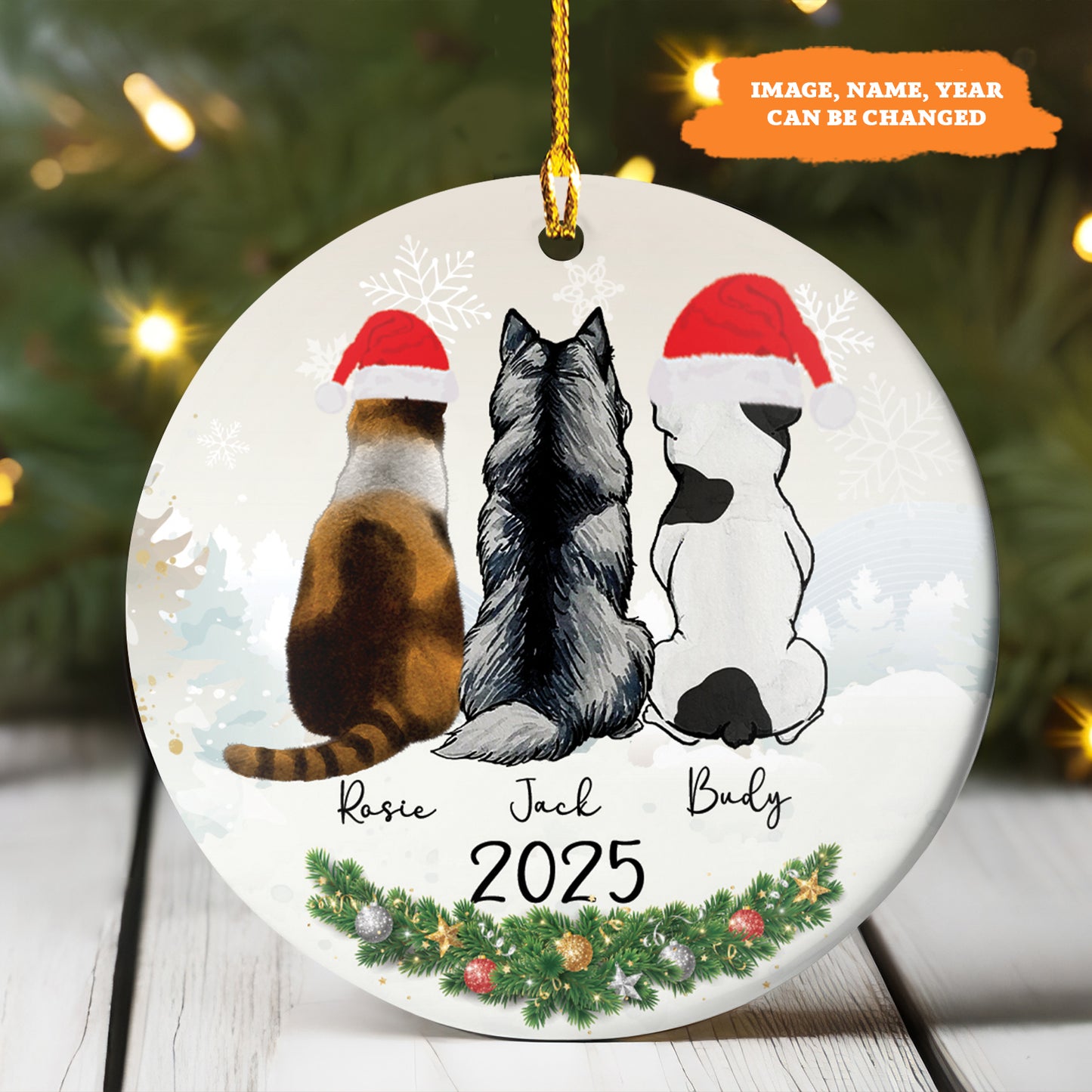 Petthouse | Custom Dogs Ornaments, Cats Ornaments, Xmas Tree Ornament, Christmas Ornament, Cat Dog Ornament