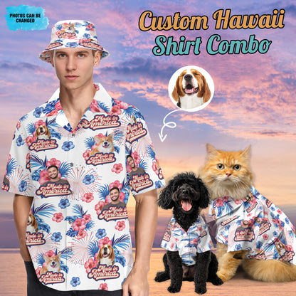 Petthouse | Custom Dog Hawaiian Shirt, Dog Made In America Shirt, Dog 4th Of July, Gift Dog Lovers