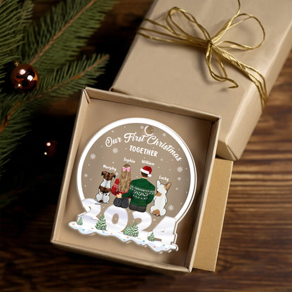 Petthouse | Our First Christmas Together With Dogs Ornament, Personalized Dog Christmas Ornament, Dog Family