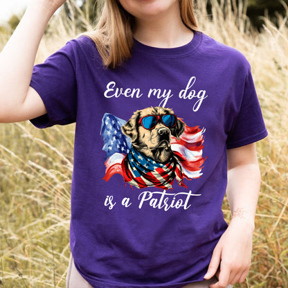 Petthouse | Custom Dog July 4th American Even My Dog Is A Patriot Shirt, Independence Day, Gift Dog