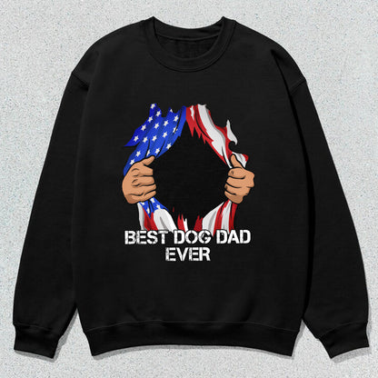 Petthouse | Personalized Best Dog Dad Ever Shirt, Independence Day Dog Father's Gift Dog Lovers