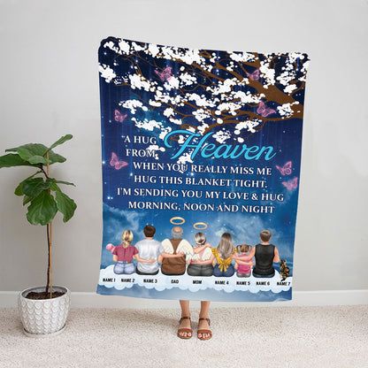 Petthouse | Customized Loss Of Beloved Ones Throw Blanket To Family, A Hug From Heaven When You Really Miss Me Travel