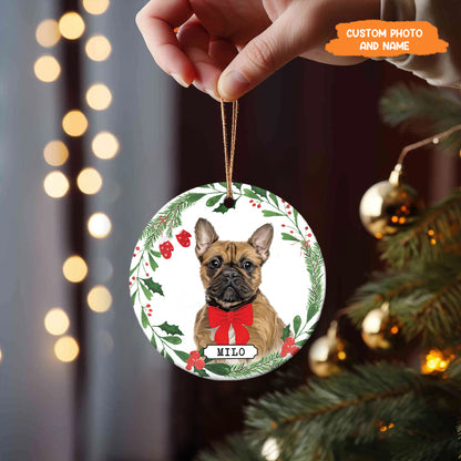 Petthouse | Personalized Dog Ornament, Dog Ornament, Pet Portrait Ornament, Christmas Ornament Hanging