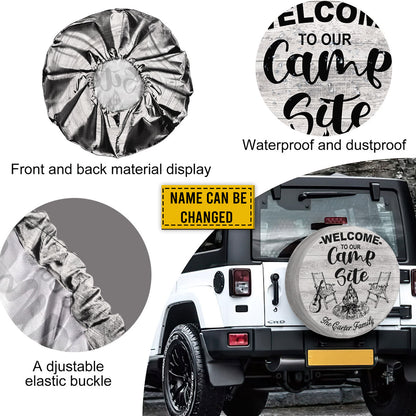 Petthouse | Personalized Spare Tire Cover Camping Family Tire Protector Welcome To Our Campsite Family