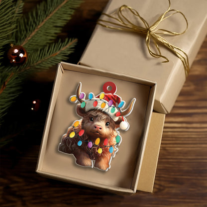 Petthouse | Highland Cow Christmas Ornaments, Highland Cow Ornament, Farmhouse Christmas Ornaments