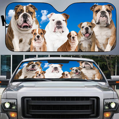 Petthouse | English Bulldog Car Sun Shade Dog Car Protector Car Accessories Dog Dad Mom Gift Dog's Lovers