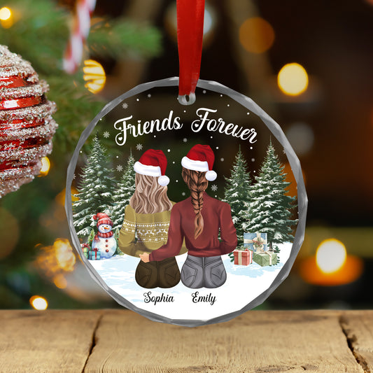 Petthouse | Custom Best Friend Forever Christmas Ornament 2025, Bestie Xmas Ornament, Friendship Ornament