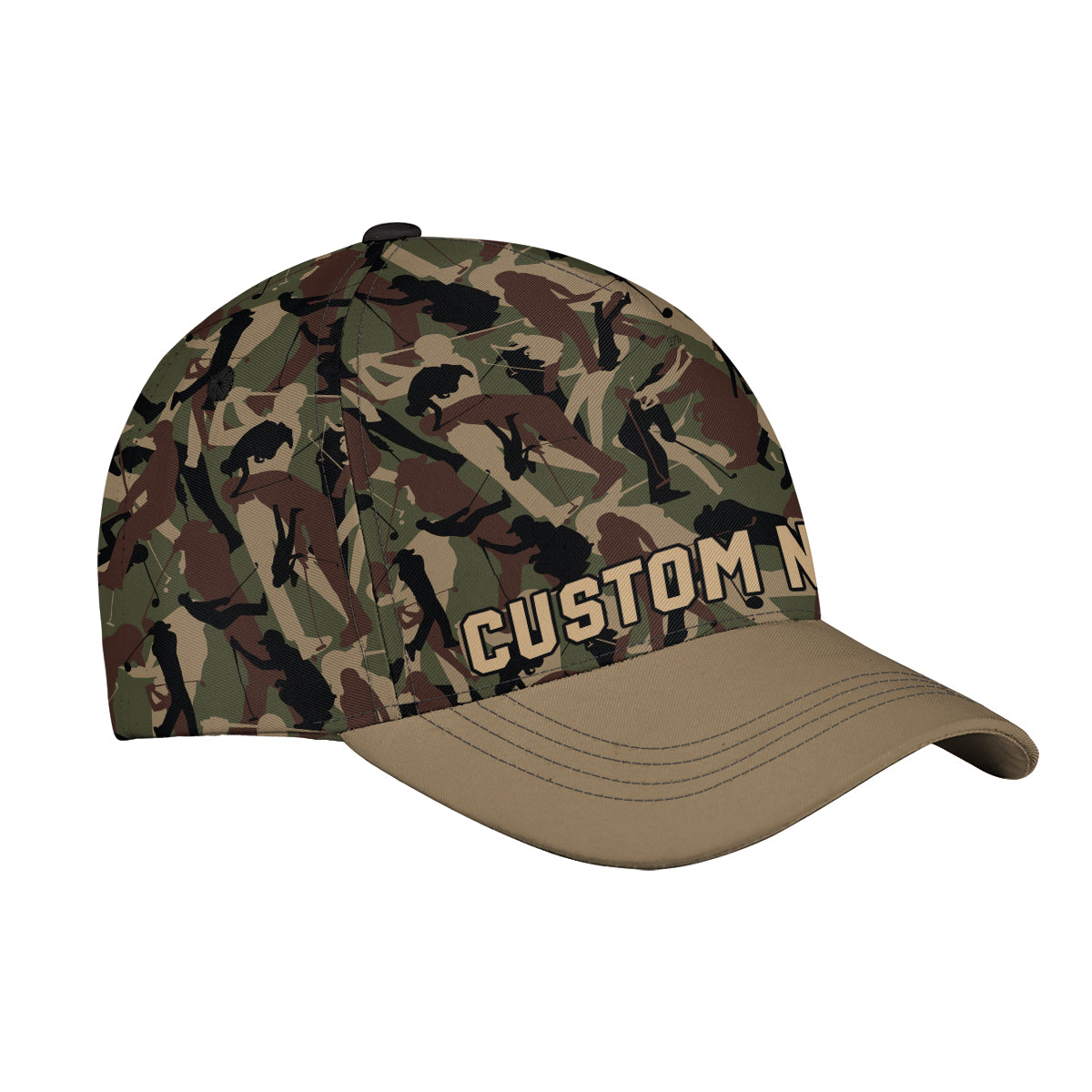 Petthouse | Customized Name Golf Soldier Golf Camo Pattern Baseball Cap Camouflage Pattern Hat Gift For Golf Players