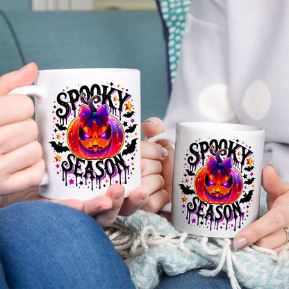 Petthouse | Spooky Season Halloween 3d Inflated Mug, Retro Halloween Mug, Pumpkin Coffee Mug