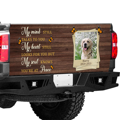 Petthouse | Loss Dog Tailgate Decals Golden Retriever You Are At Peace Tailgate Wrap Memorial Of Dog